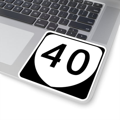 Virginia 40 (Virginia) (Road Sign) STICKER Vinyl Kiss-Cut Decal