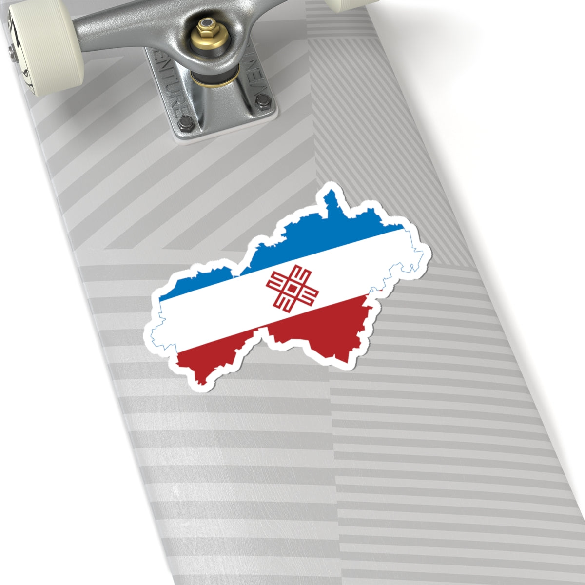 Flag-map of Mari El 2006-2011 (Russia) STICKER Vinyl Kiss-Cut Decal