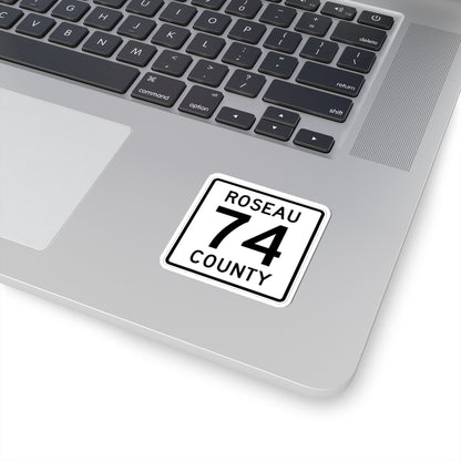 Roseau County Route 74 (Minnesota) (Road Sign) STICKER Vinyl Kiss-Cut Decal