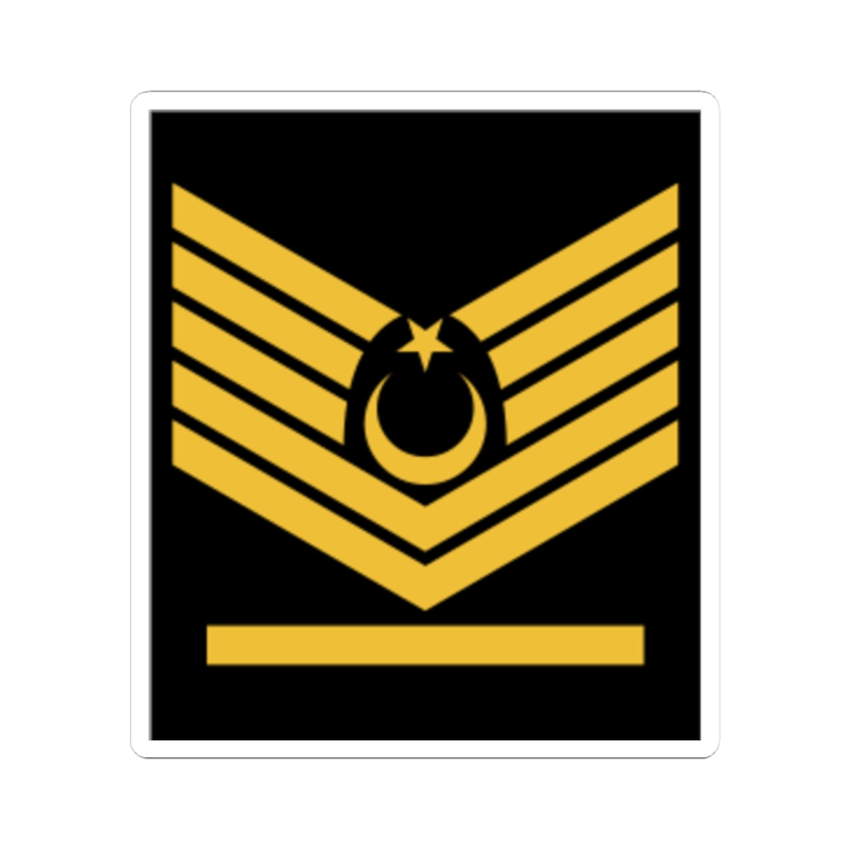 Başçavuş rütbe (Turkey) (Military Rank) STICKER Vinyl Kiss-Cut Decal