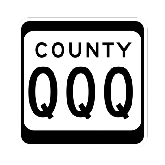 WIS County QQQ (Wisconsin) (Road Sign) STICKER Vinyl Kiss-Cut Decal