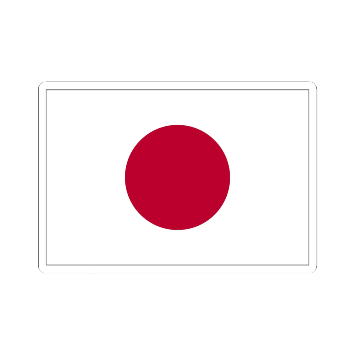 Flag of Japanbordered (Japan) STICKER Vinyl Kiss-Cut Decal