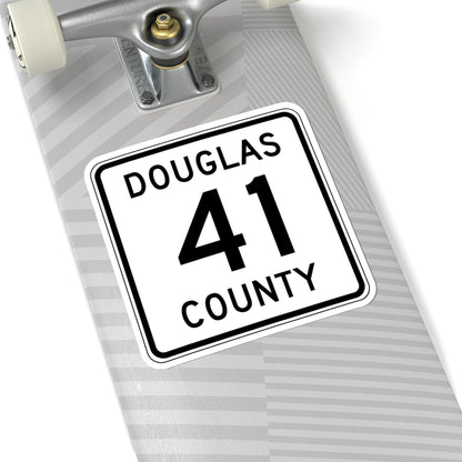 Douglas County Route 41 (Minnesota) (Road Sign) STICKER Vinyl Kiss-Cut Decal