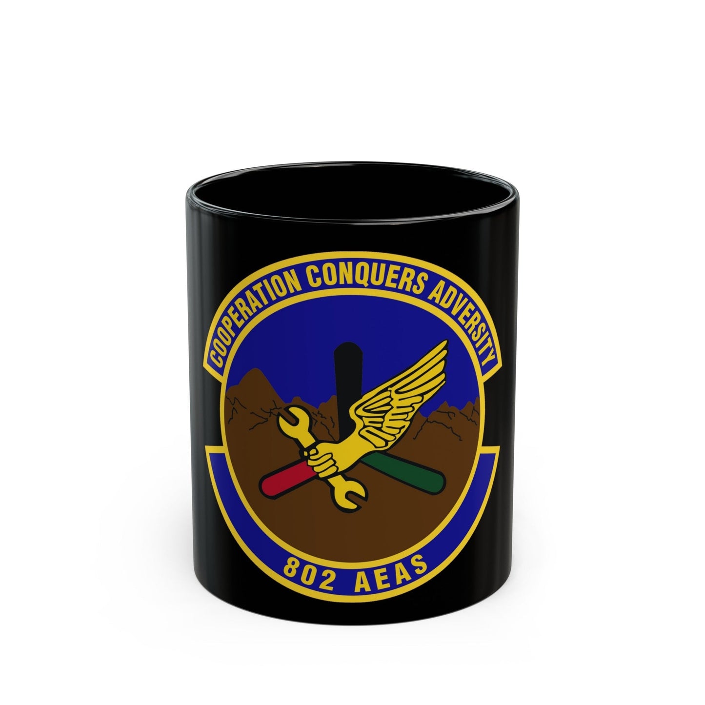 802d Air Expeditionary Advisory Squadron (U.S. Air Force) Black Coffee Mug-11oz-The Sticker Space