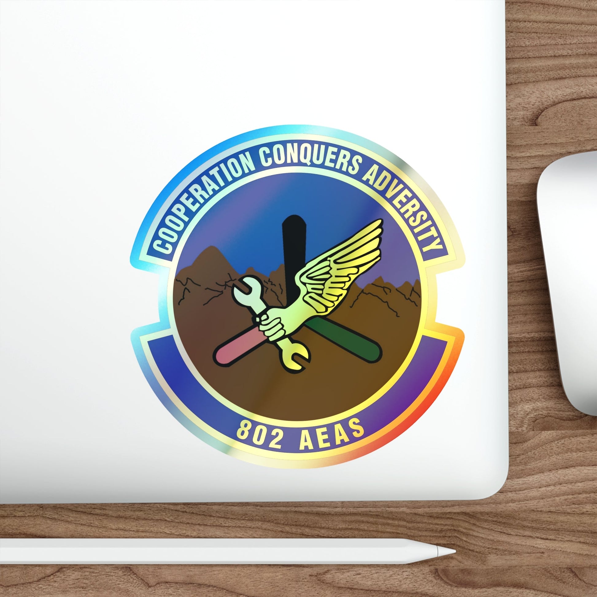 802d Air Expeditionary Advisory Squadron (U.S. Air Force) Holographic STICKER Die-Cut Vinyl Decal-The Sticker Space