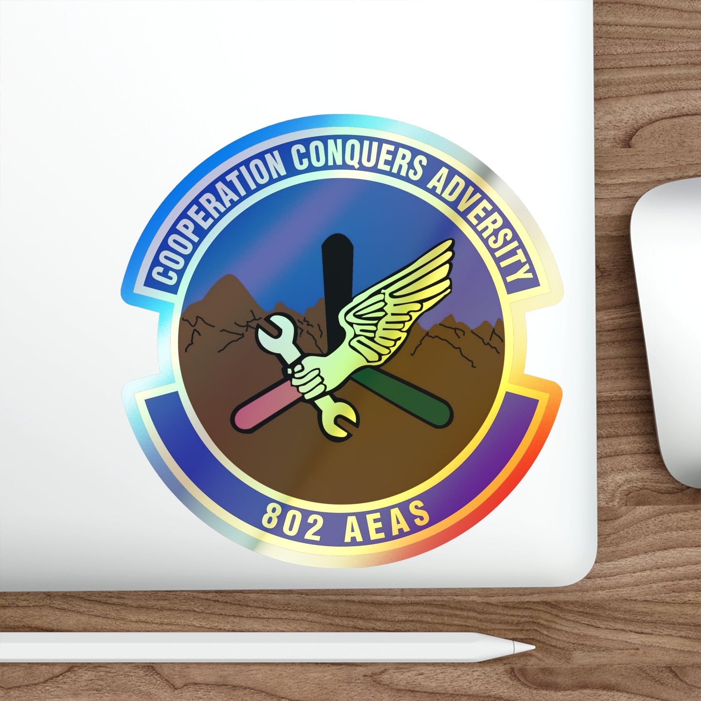 802d Air Expeditionary Advisory Squadron (U.S. Air Force) Holographic STICKER Die-Cut Vinyl Decal-The Sticker Space