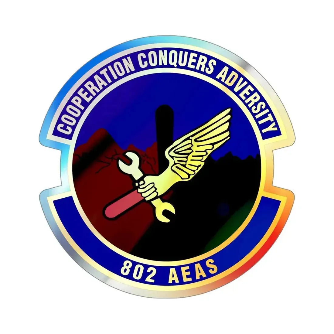802d Air Expeditionary Advisory Squadron (U.S. Air Force) Holographic STICKER Die-Cut Vinyl Decal - The Sticker Space
