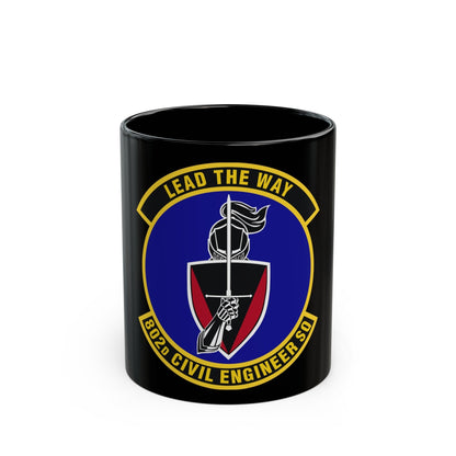 802d Civil Engineer Squadron (U.S. Air Force) Black Coffee Mug-11oz-The Sticker Space