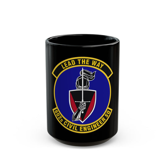 802d Civil Engineer Squadron (U.S. Air Force) Black Coffee Mug-15oz-The Sticker Space