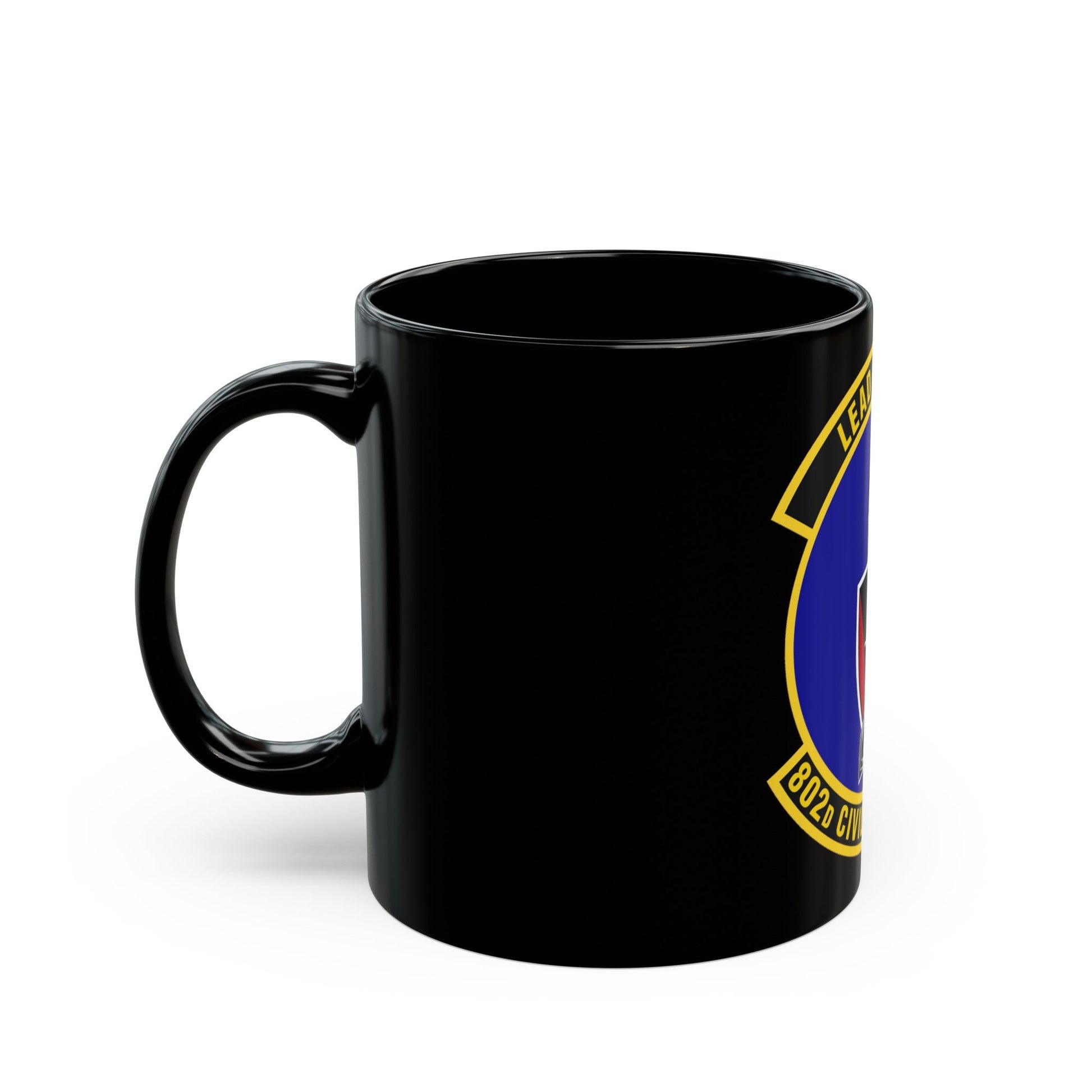 802d Civil Engineer Squadron (U.S. Air Force) Black Coffee Mug-The Sticker Space