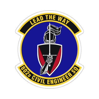 802d Civil Engineer Squadron (U.S. Air Force) STICKER Vinyl Die-Cut Decal-4 Inch-The Sticker Space