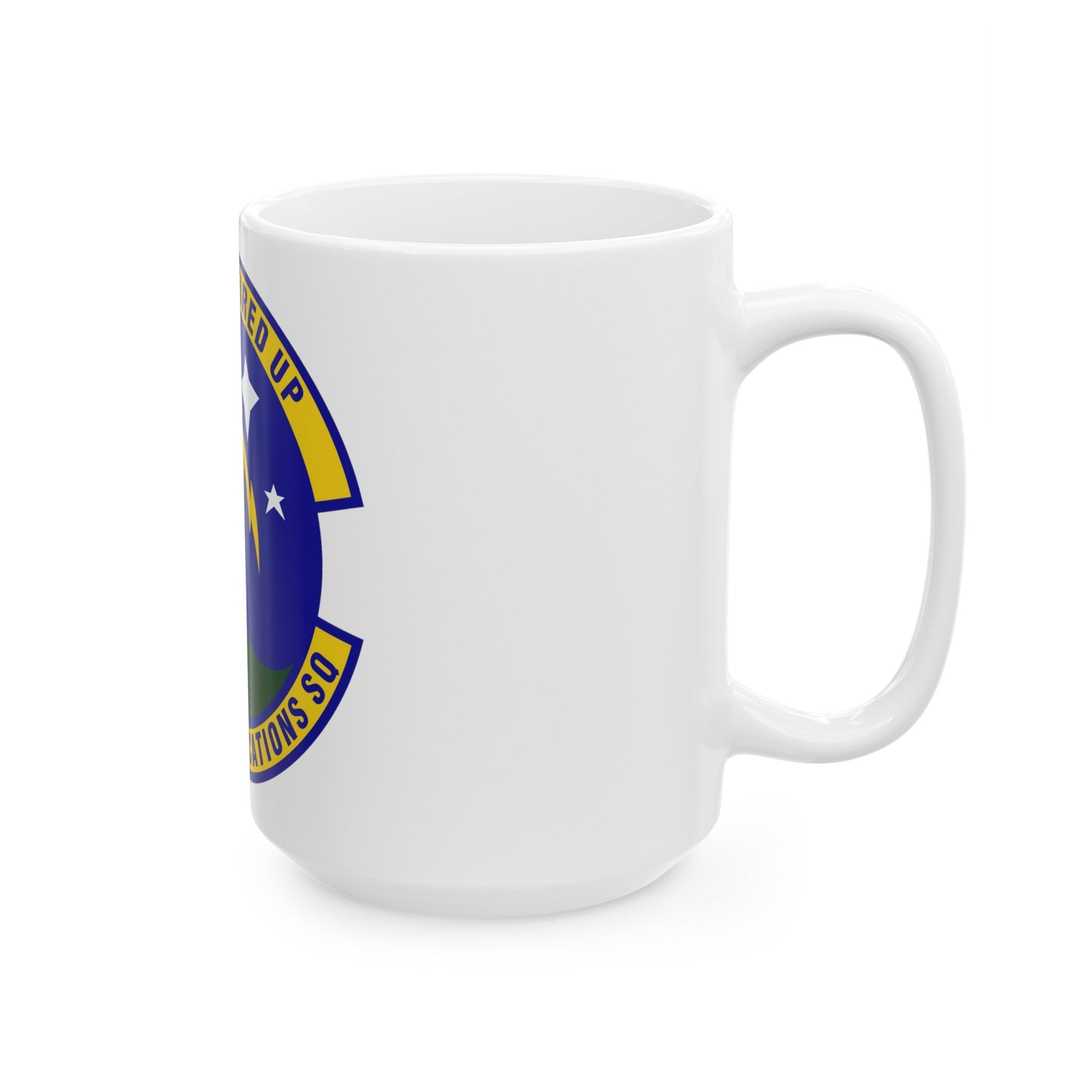 802d Communications Squadron (U.S. Air Force) White Coffee Mug-The Sticker Space