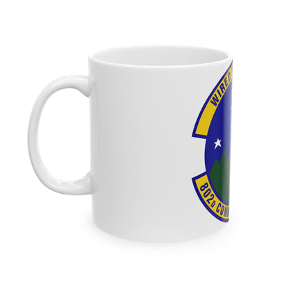 802d Communications Squadron (U.S. Air Force) White Coffee Mug-The Sticker Space