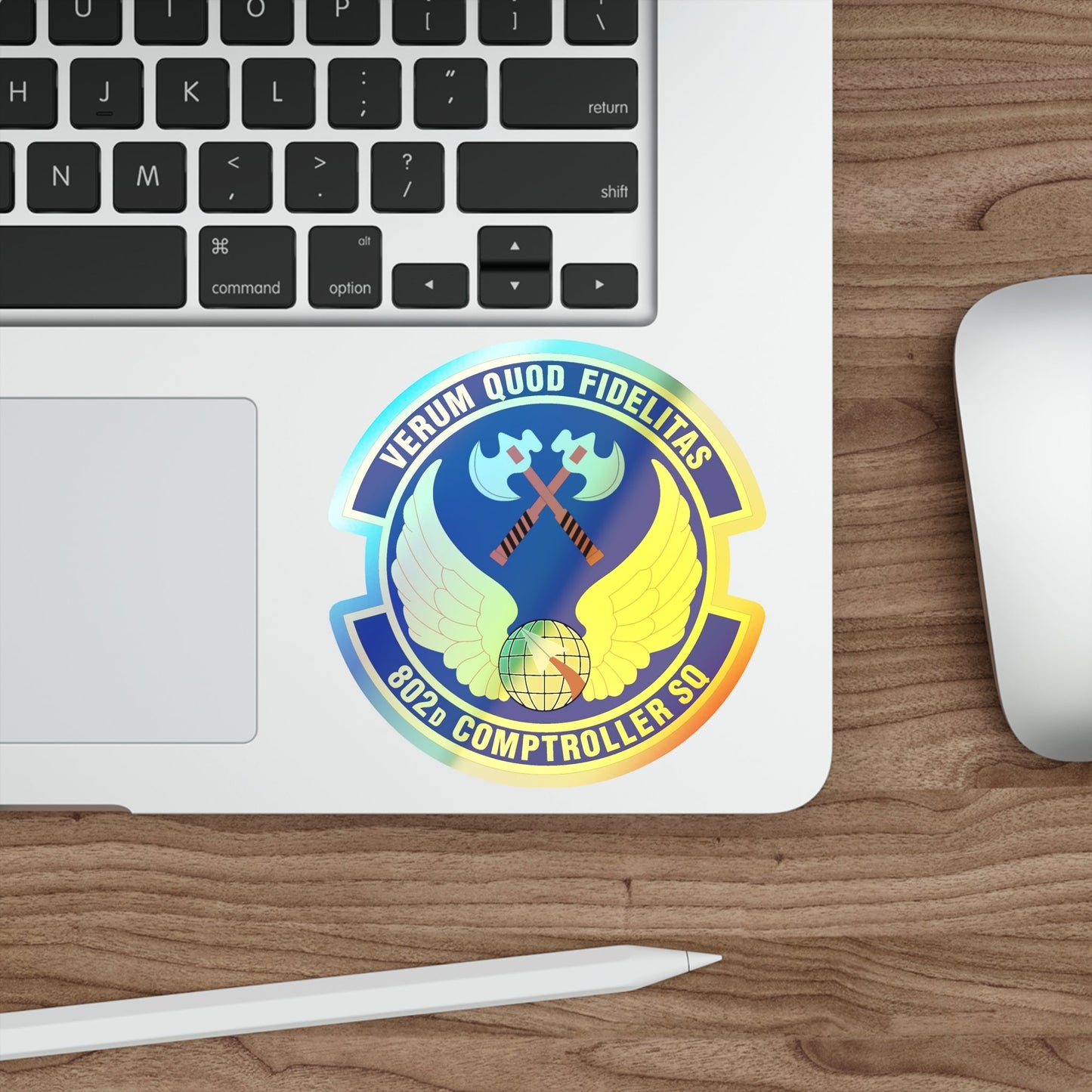 802d Comptroller Squadron (U.S. Air Force) Holographic STICKER Die-Cut Vinyl Decal-The Sticker Space