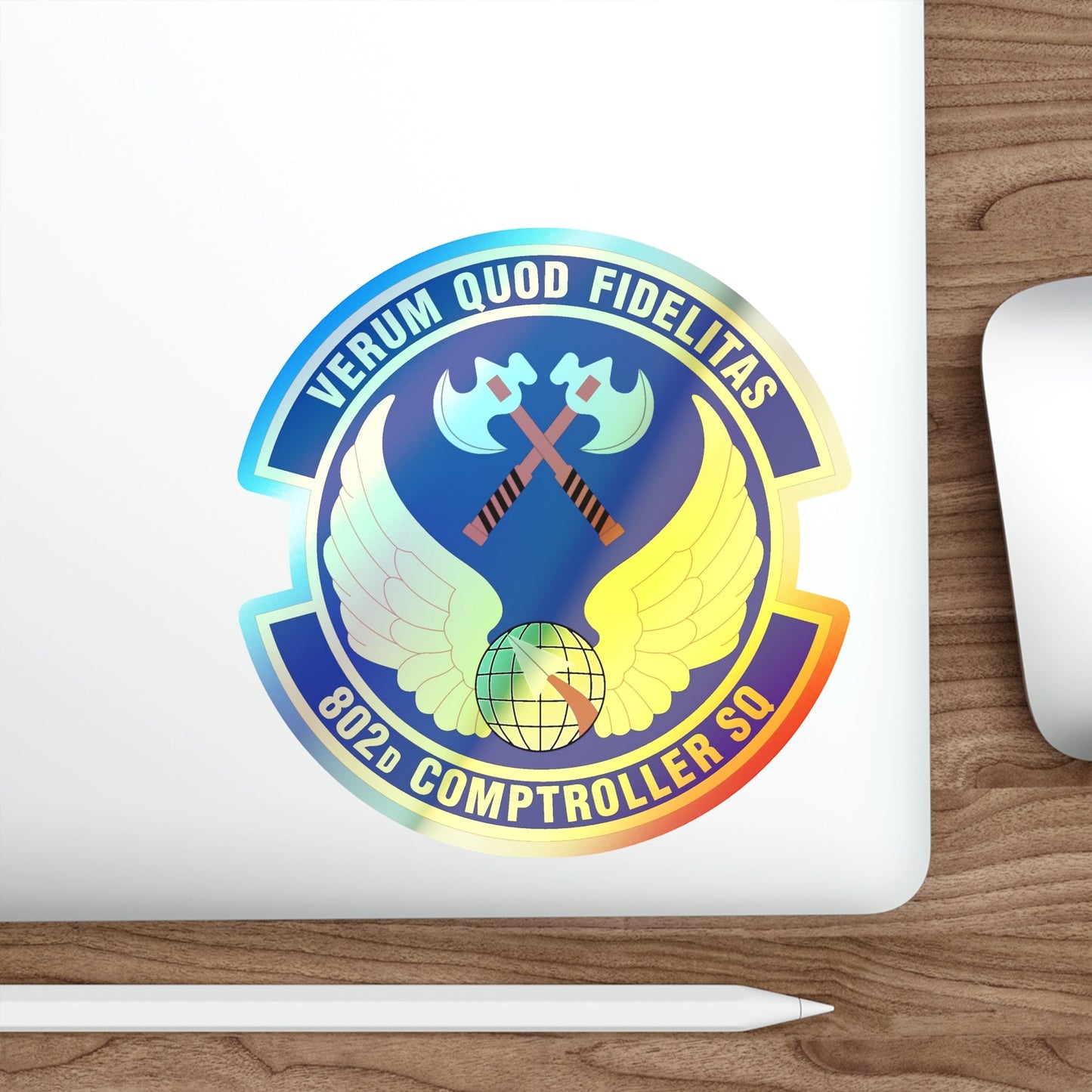 802d Comptroller Squadron (U.S. Air Force) Holographic STICKER Die-Cut Vinyl Decal-The Sticker Space