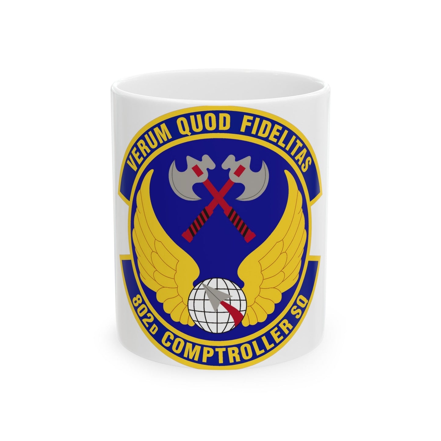 802d Comptroller Squadron (U.S. Air Force) White Coffee Mug-11oz-The Sticker Space