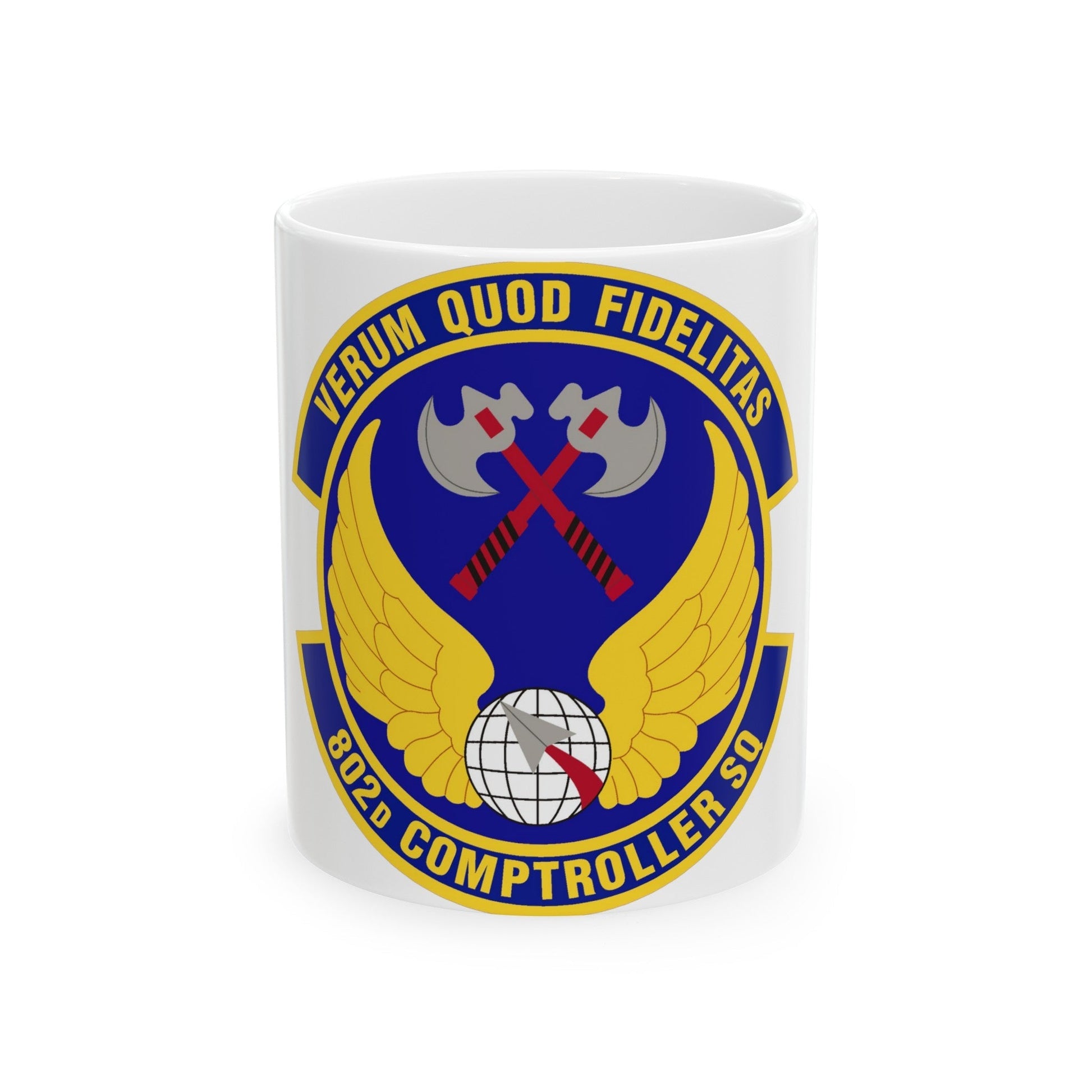 802d Comptroller Squadron (U.S. Air Force) White Coffee Mug-11oz-The Sticker Space