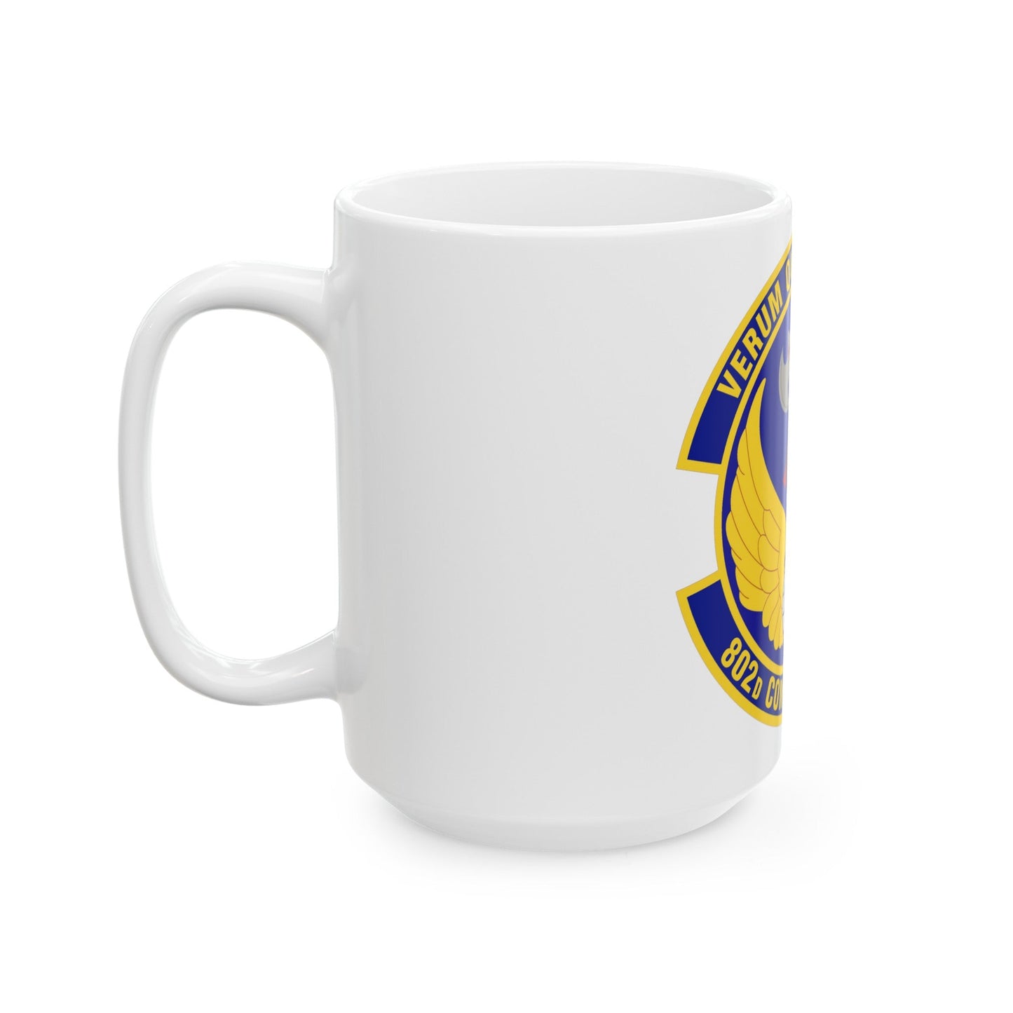 802d Comptroller Squadron (U.S. Air Force) White Coffee Mug-The Sticker Space