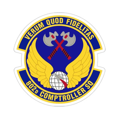 802d Comptroller Squadron (U.S. Air Force) STICKER Vinyl Die-Cut Decal 2 Inch - The Sticker Space