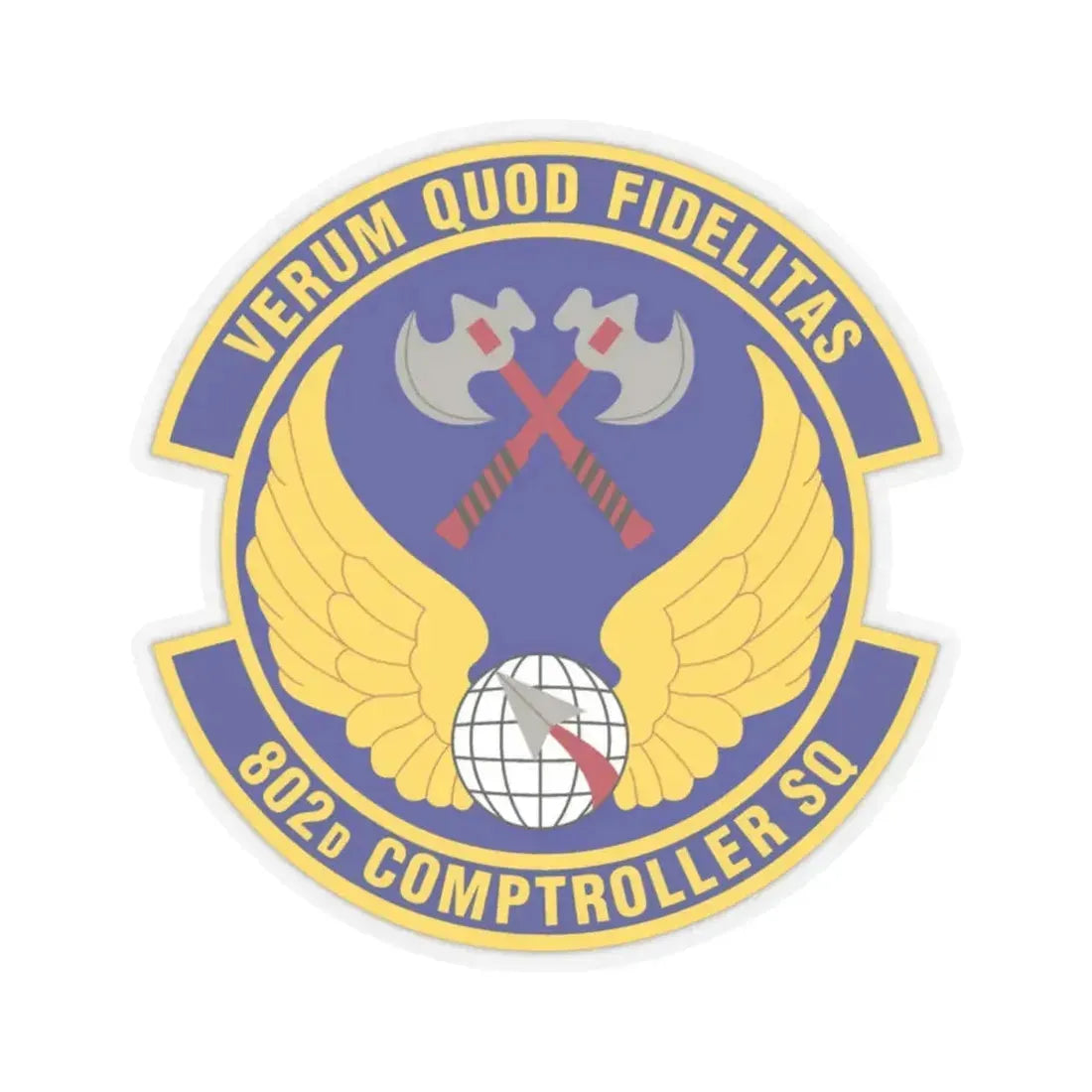 802d Comptroller Squadron (U.S. Air Force) STICKER Vinyl Kiss-Cut Decal 2 Inch Transparent - The Sticker Space