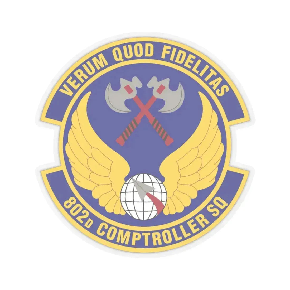 802d Comptroller Squadron (U.S. Air Force) STICKER Vinyl Kiss-Cut Decal 6 Inch Transparent - The Sticker Space