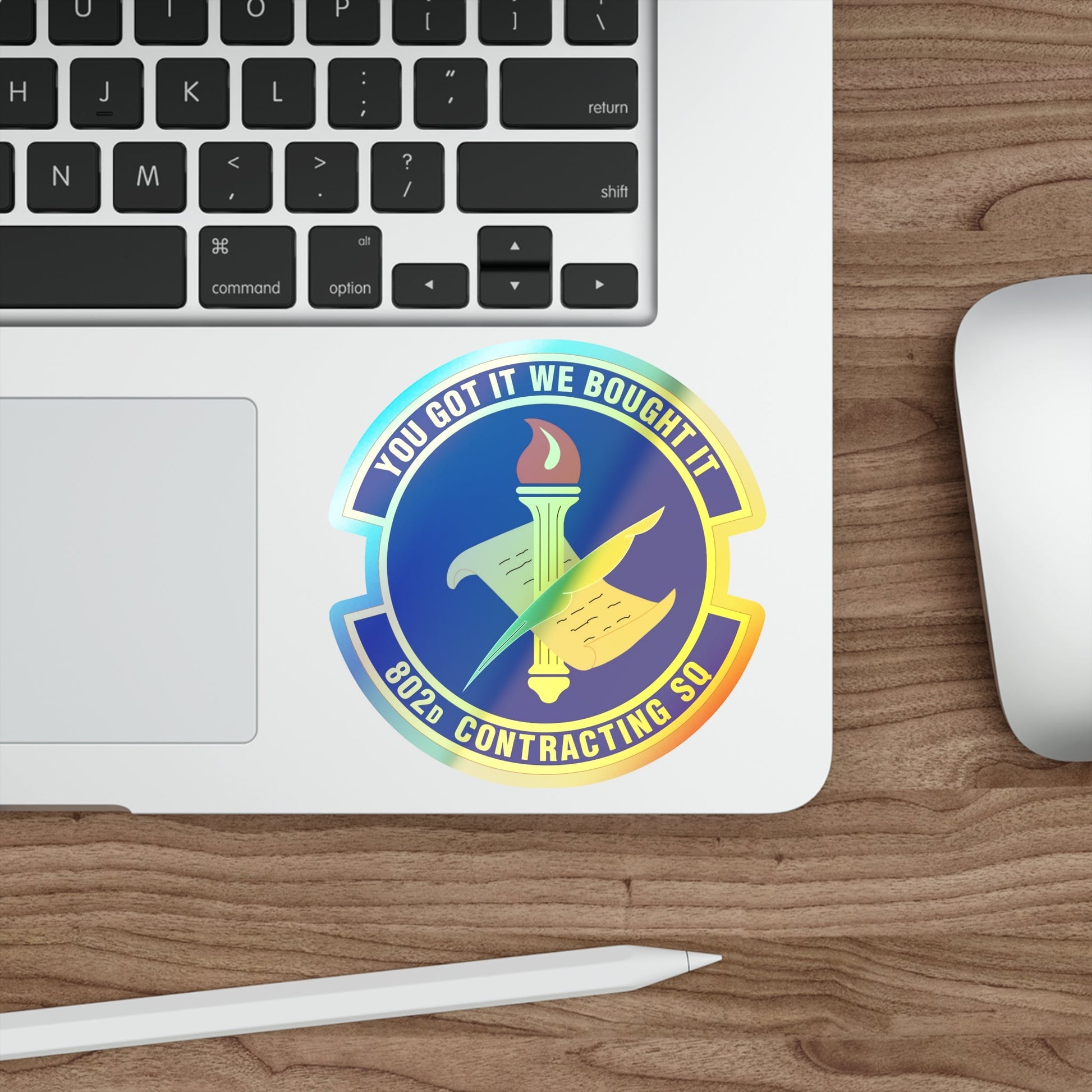 802d Contracting Squadron (U.S. Air Force) Holographic STICKER Die-Cut Vinyl Decal-The Sticker Space