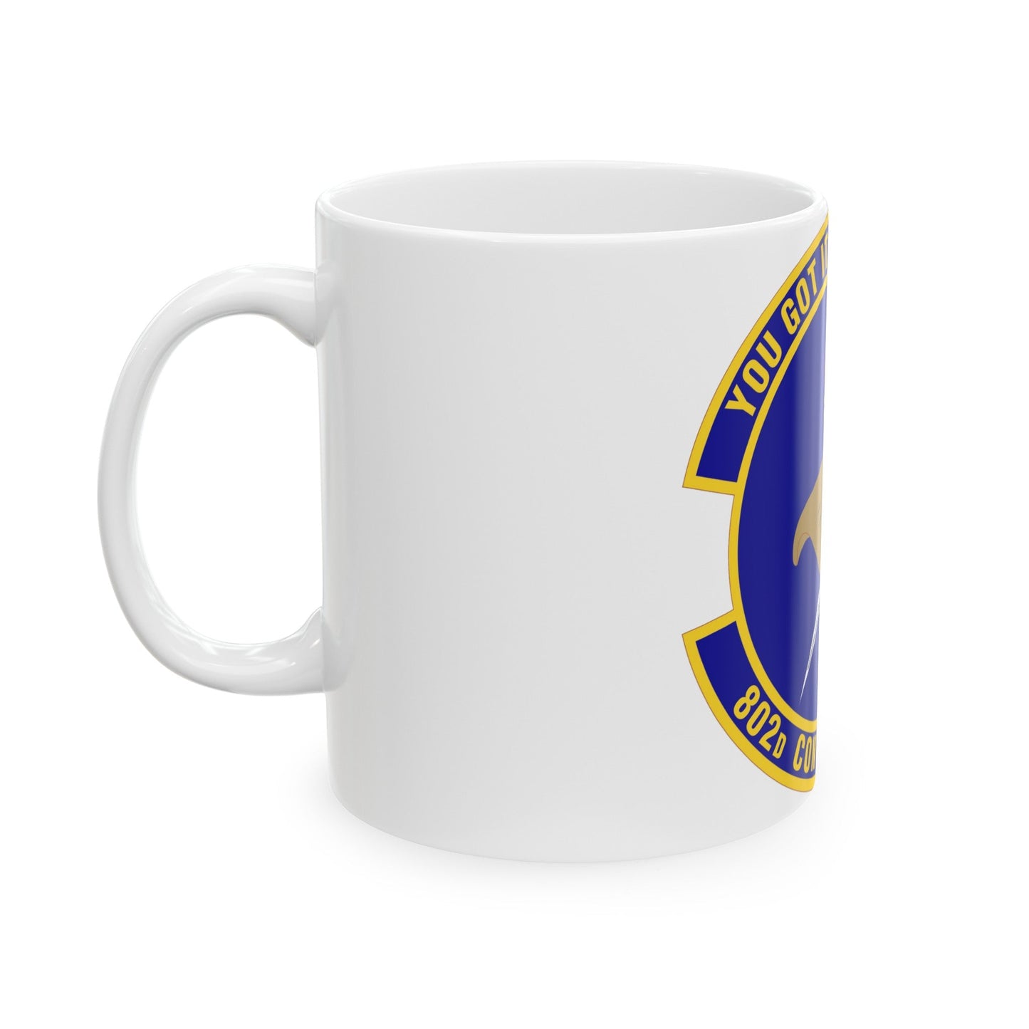 802d Contracting Squadron (U.S. Air Force) White Coffee Mug-The Sticker Space