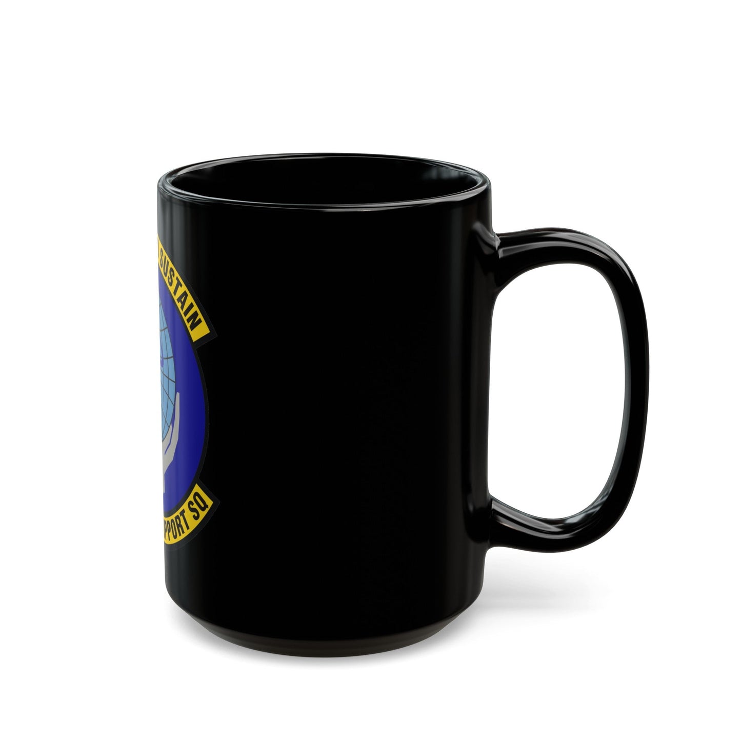 802d Force Support Squadron (U.S. Air Force) Black Coffee Mug-The Sticker Space