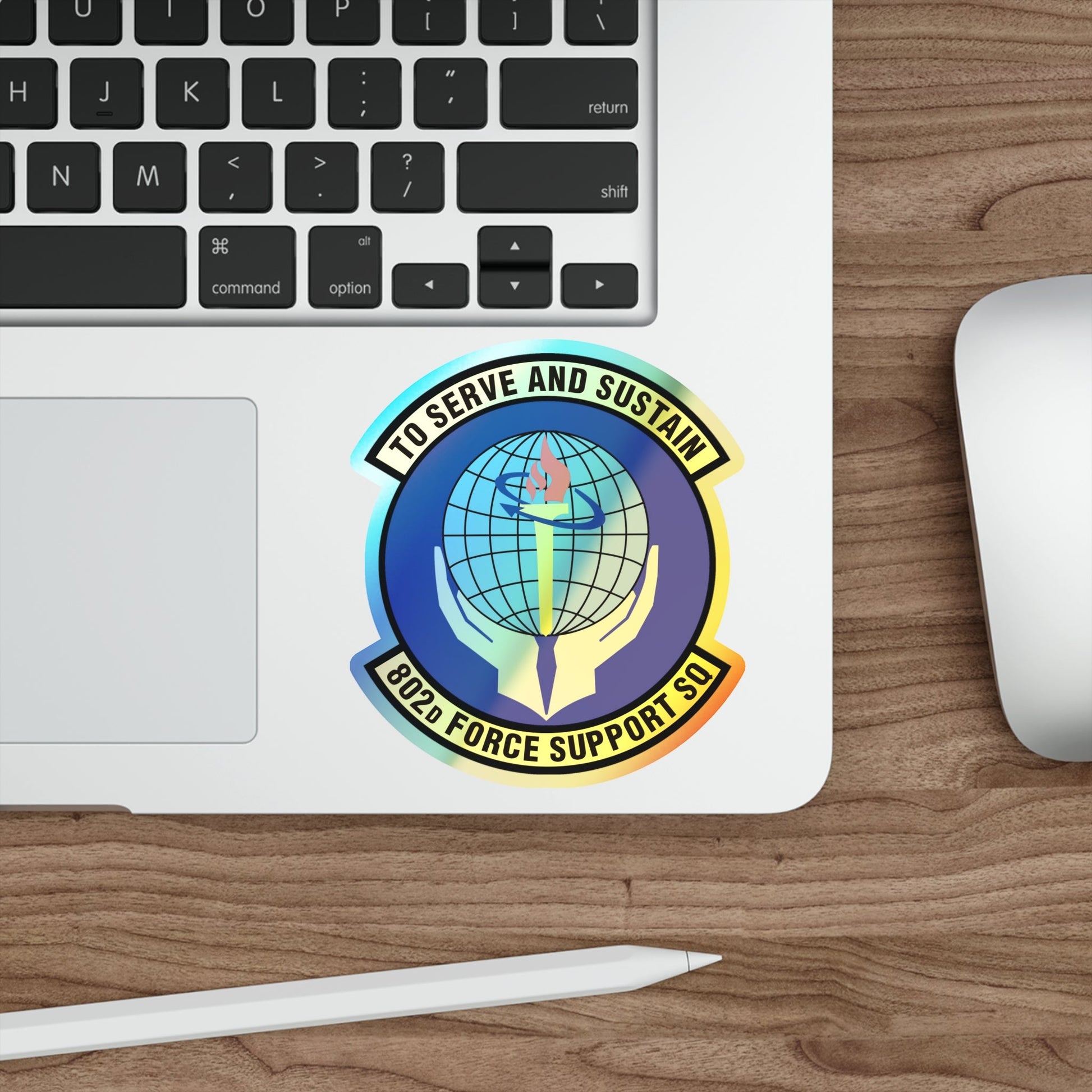 802d Force Support Squadron (U.S. Air Force) Holographic STICKER Die-Cut Vinyl Decal-The Sticker Space