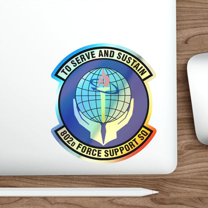 802d Force Support Squadron (U.S. Air Force) Holographic STICKER Die-Cut Vinyl Decal-The Sticker Space