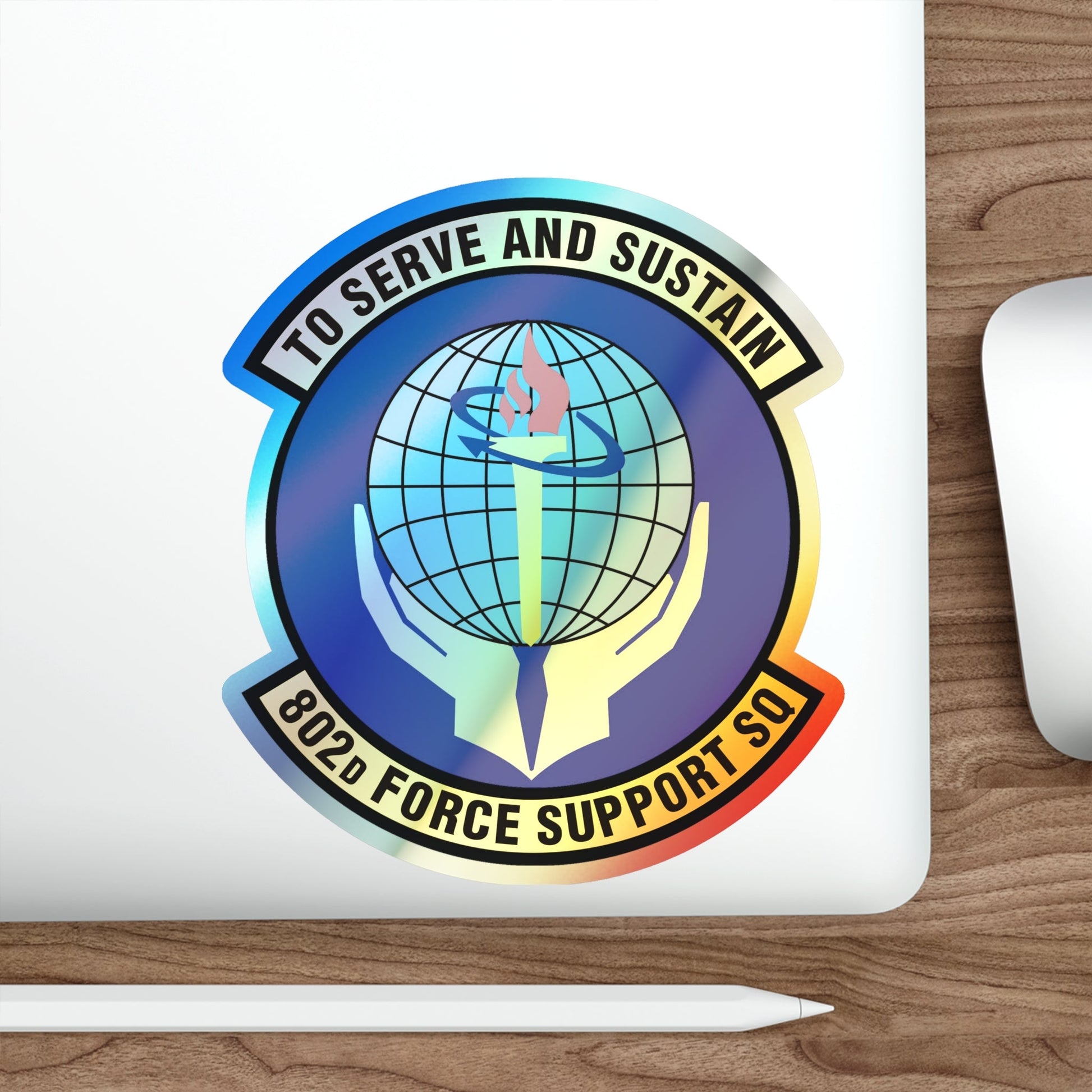 802d Force Support Squadron (U.S. Air Force) Holographic STICKER Die-Cut Vinyl Decal-The Sticker Space