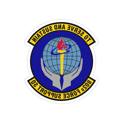 802d Force Support Squadron (U.S. Air Force) REVERSE PRINT Transparent STICKER-6" × 6"-The Sticker Space