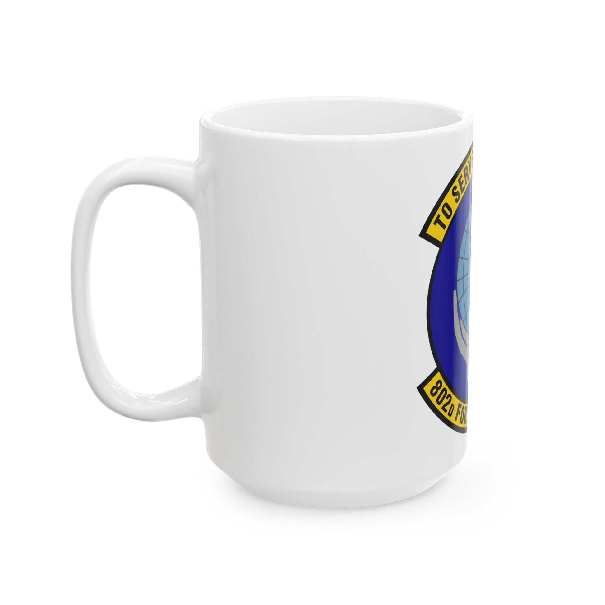 802d Force Support Squadron (U.S. Air Force) White Coffee Mug-The Sticker Space