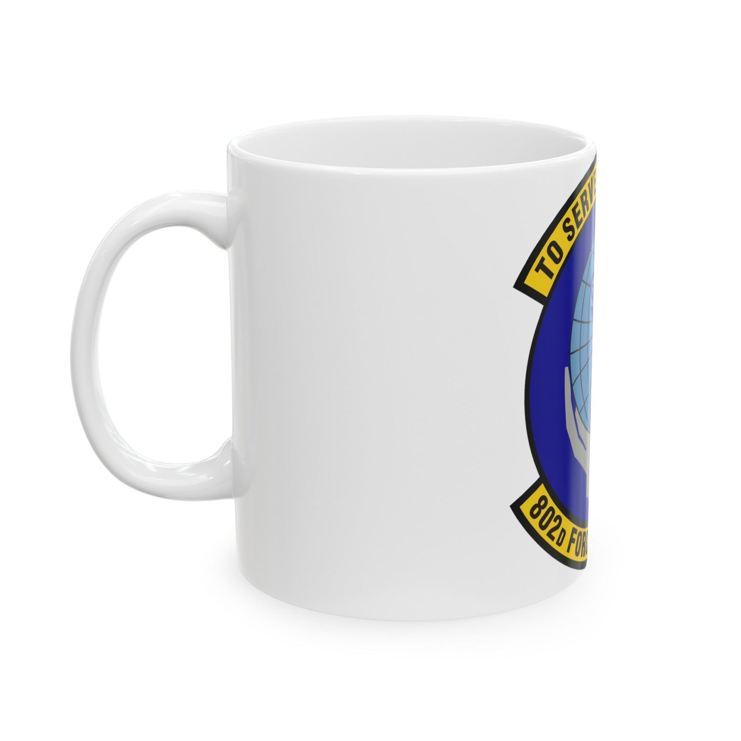 802d Force Support Squadron (U.S. Air Force) White Coffee Mug-The Sticker Space