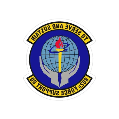 802d Force Support Squadron (U.S. Air Force) REVERSE PRINT Transparent Die-Cut STICKER 2 Inch Die-Cut Transparent - The Sticker Space