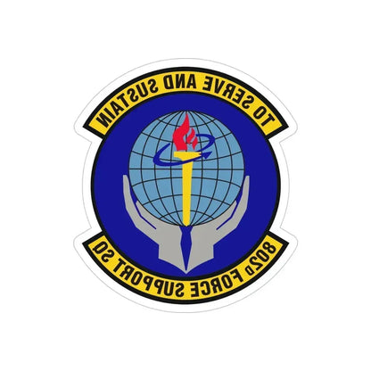 802d Force Support Squadron (U.S. Air Force) REVERSE PRINT Transparent Die-Cut STICKER 5 Inch Die-Cut Transparent - The Sticker Space