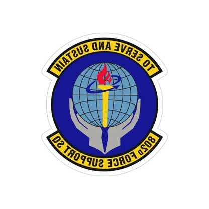 802d Force Support Squadron (U.S. Air Force) REVERSE PRINT Transparent Die-Cut STICKER 6 Inch Die-Cut Transparent - The Sticker Space