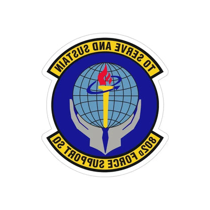802d Force Support Squadron (U.S. Air Force) REVERSE PRINT Transparent Die-Cut STICKER - The Sticker Space