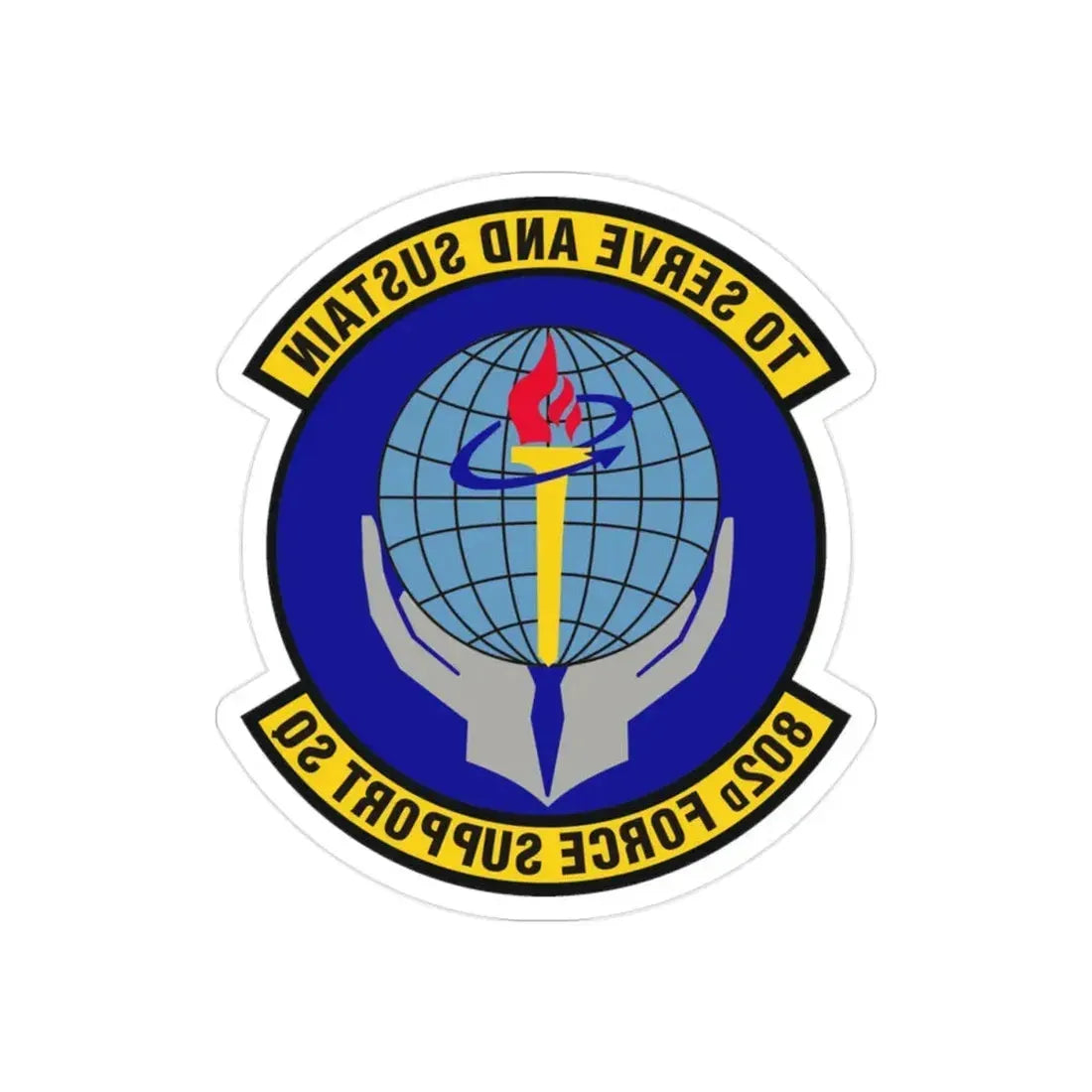 802d Force Support Squadron (U.S. Air Force) REVERSE PRINT Transparent Die-Cut STICKER - The Sticker Space