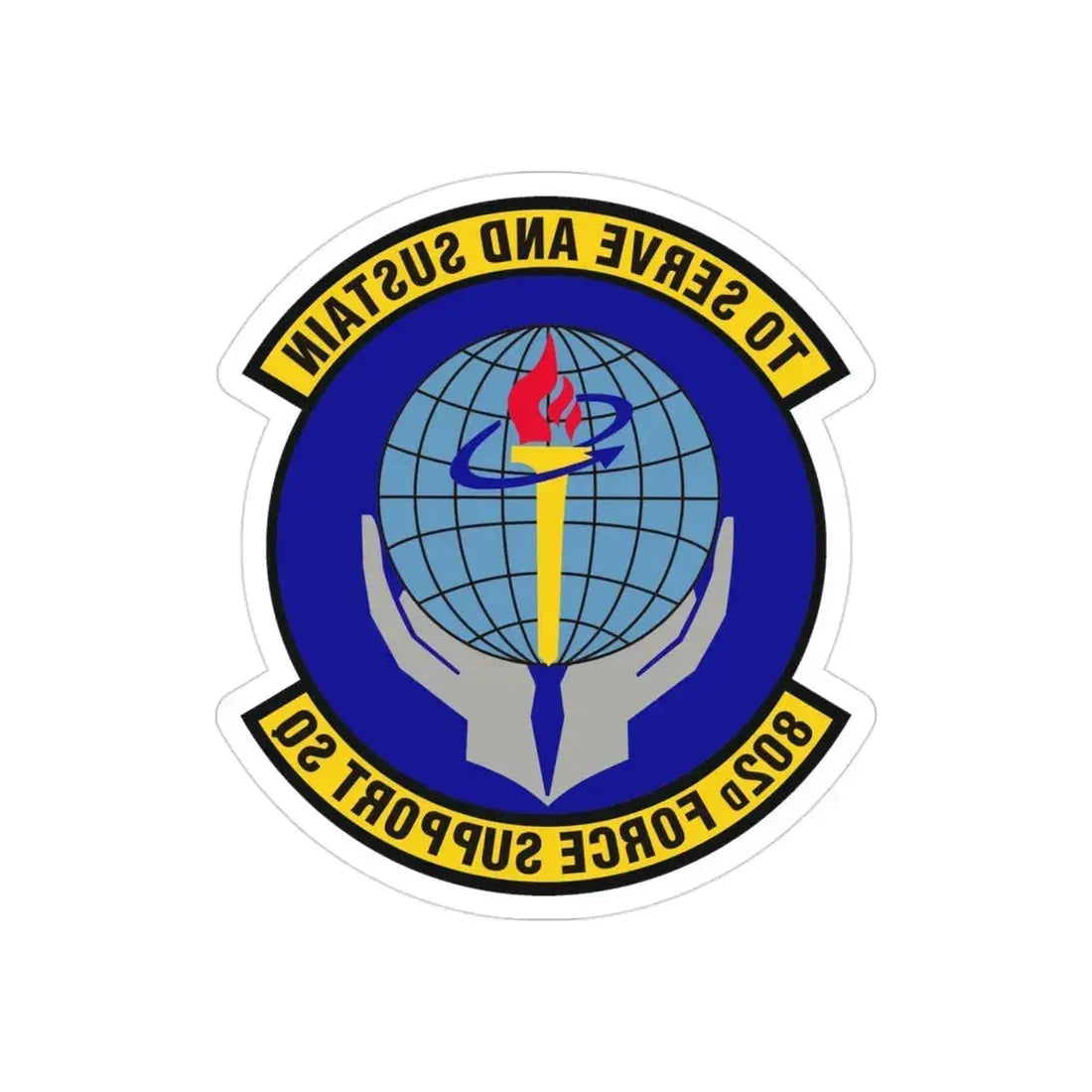 802d Force Support Squadron (U.S. Air Force) REVERSE PRINT Transparent Die-Cut STICKER - The Sticker Space
