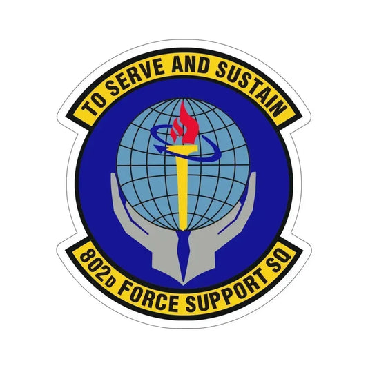 802d Force Support Squadron (U.S. Air Force) STICKER Vinyl Die-Cut Decal 6 Inch - The Sticker Space