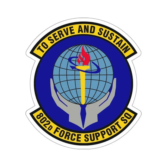 802d Force Support Squadron (U.S. Air Force) STICKER Vinyl Die-Cut Decal 6 Inch - The Sticker Space