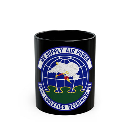 802d Logistics Readiness Squadron (U.S. Air Force) Black Coffee Mug-11oz-The Sticker Space