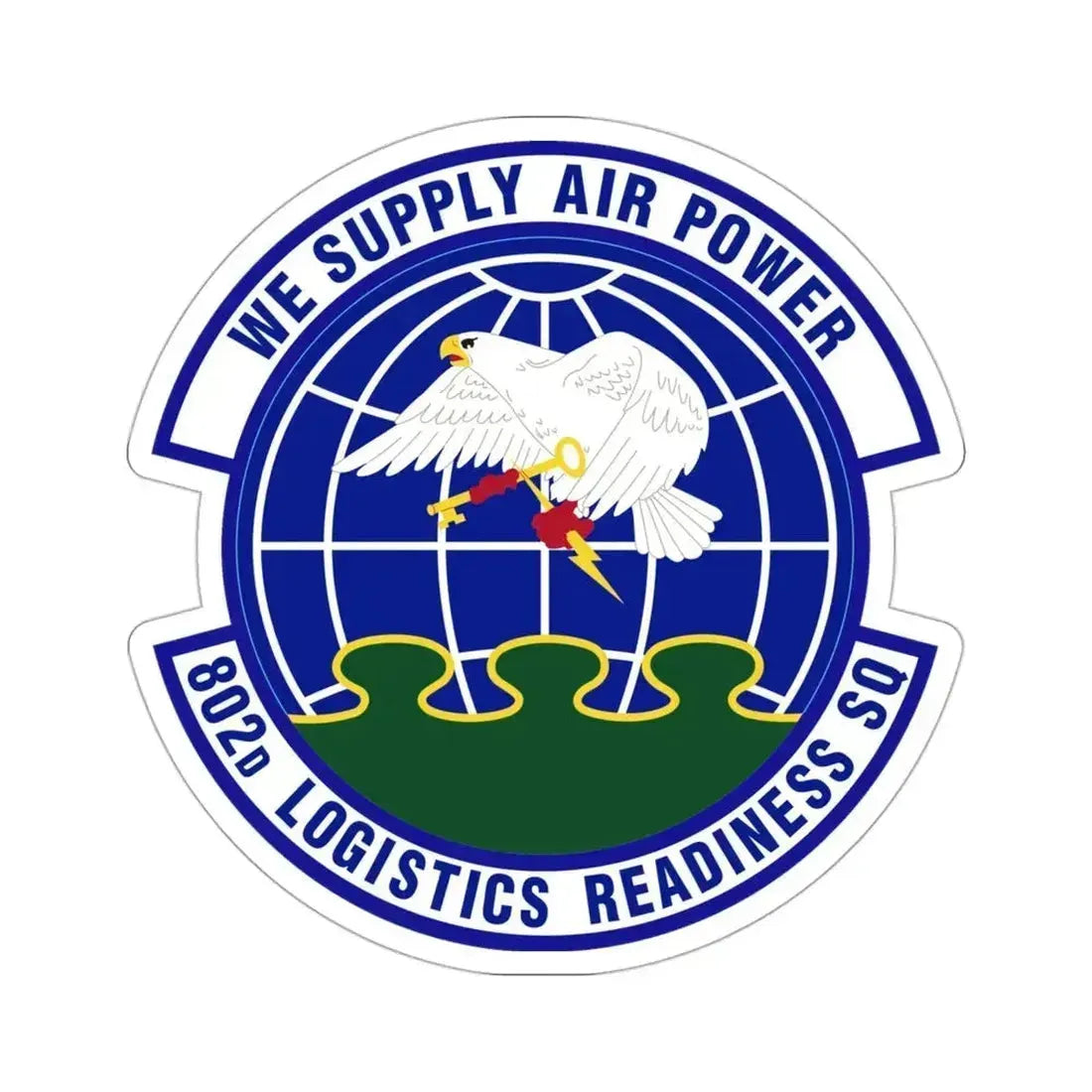 802d Logistics Readiness Squadron (U.S. Air Force) STICKER Vinyl Die-Cut Decal 3 Inch - The Sticker Space