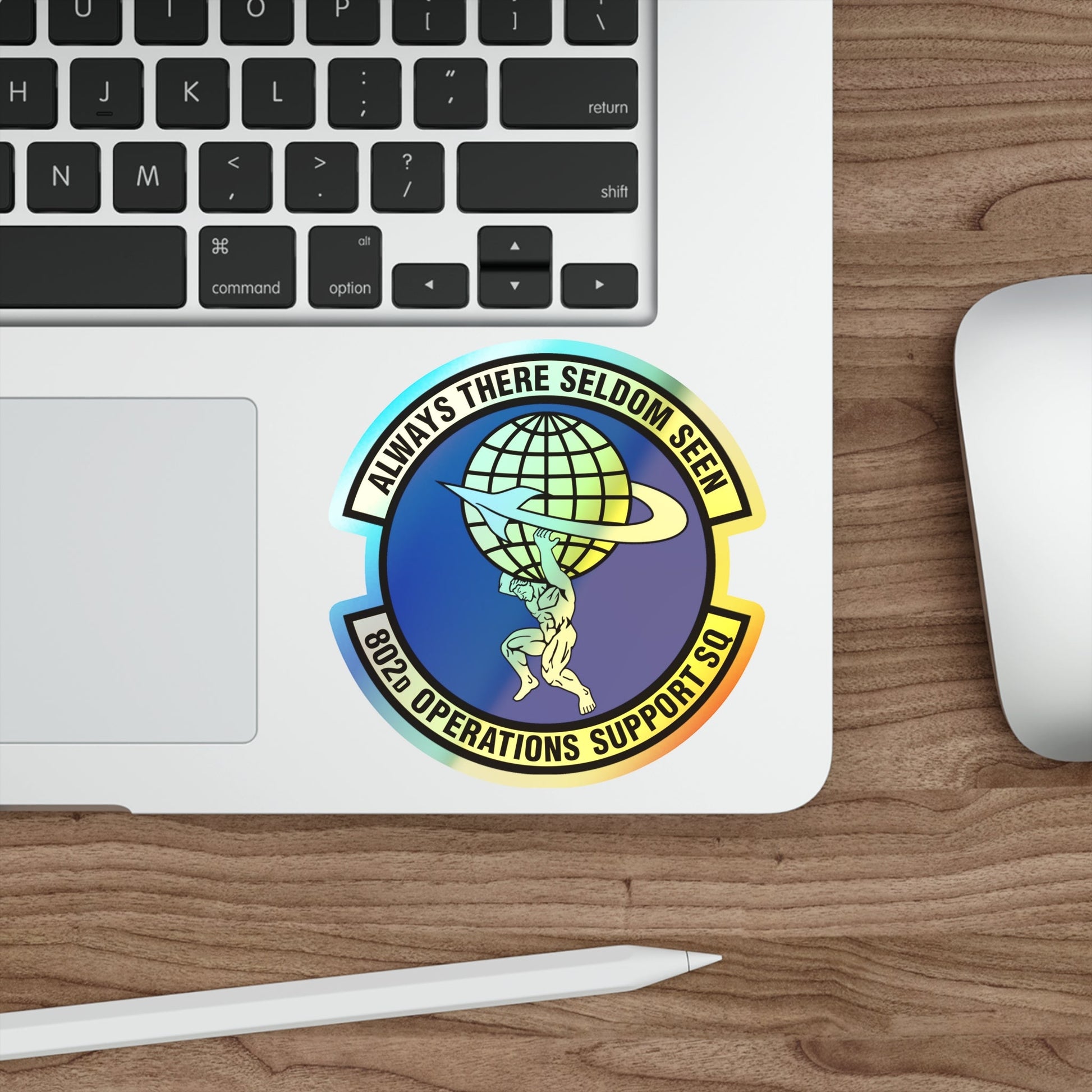 802d Operations Support Squadron (U.S. Air Force) Holographic STICKER Die-Cut Vinyl Decal-The Sticker Space