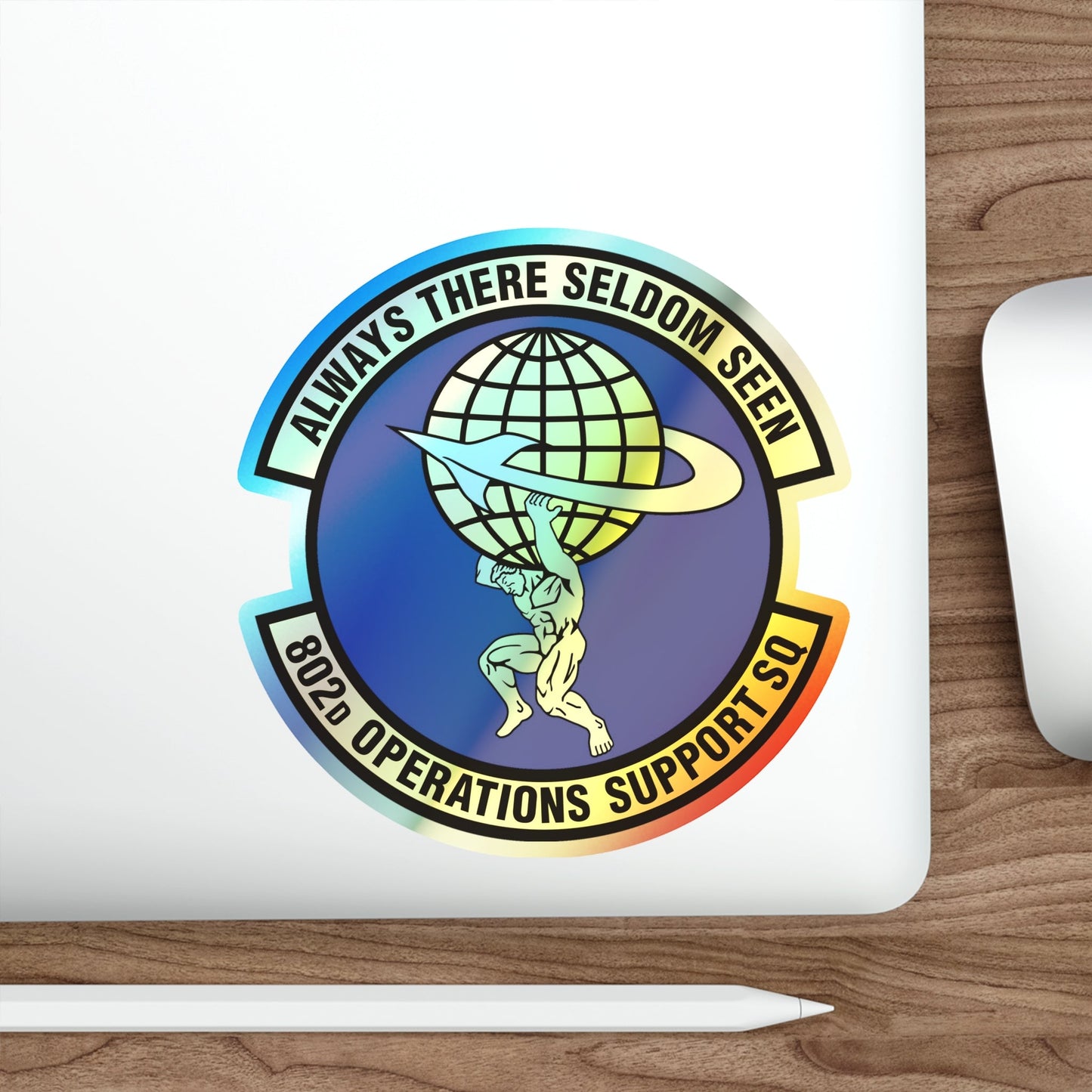 802d Operations Support Squadron (U.S. Air Force) Holographic STICKER Die-Cut Vinyl Decal-The Sticker Space