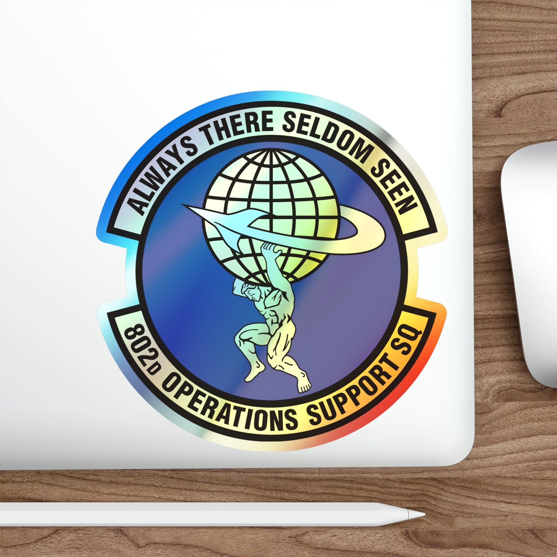 802d Operations Support Squadron (U.S. Air Force) Holographic STICKER Die-Cut Vinyl Decal-The Sticker Space