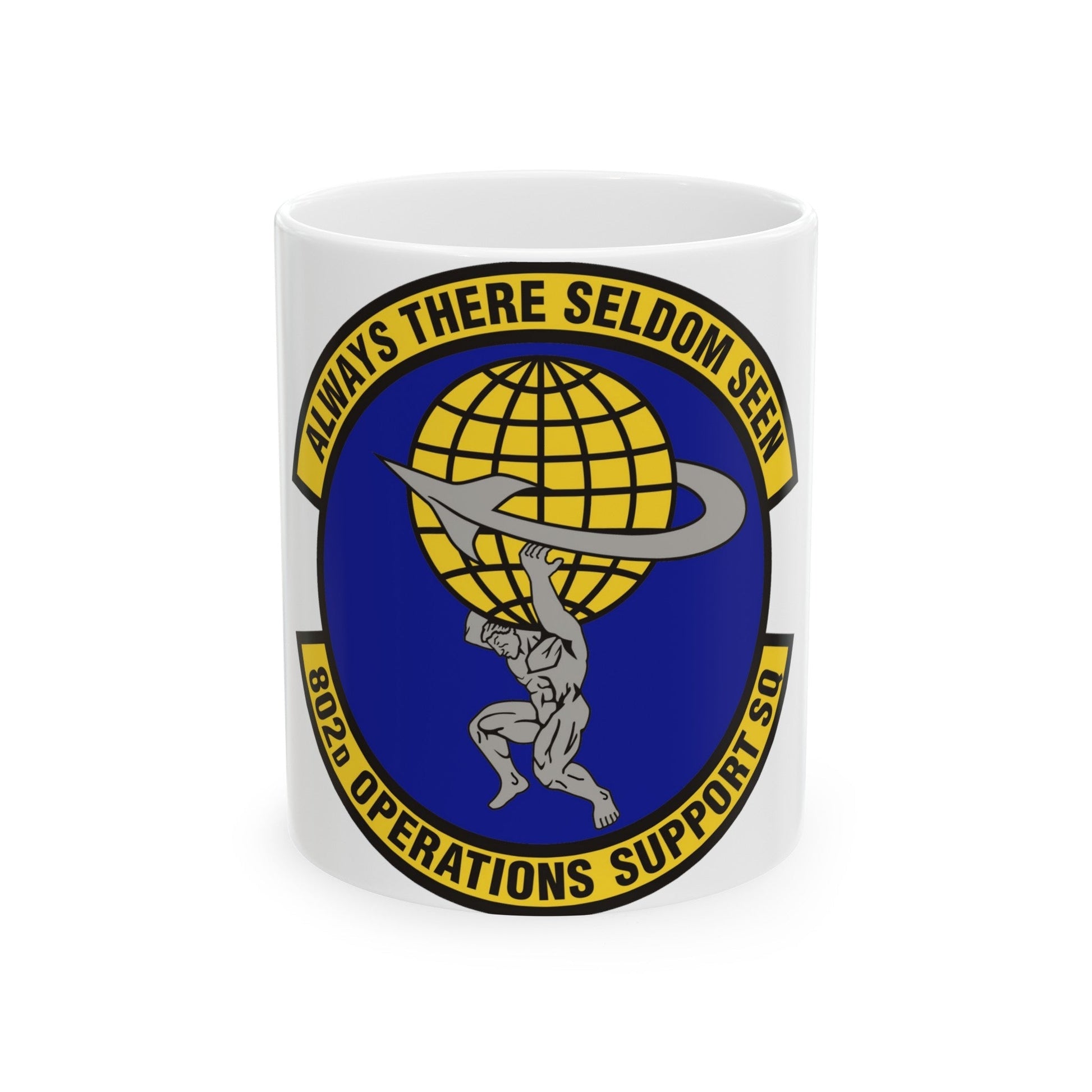 802d Operations Support Squadron (U.S. Air Force) White Coffee Mug-11oz-The Sticker Space