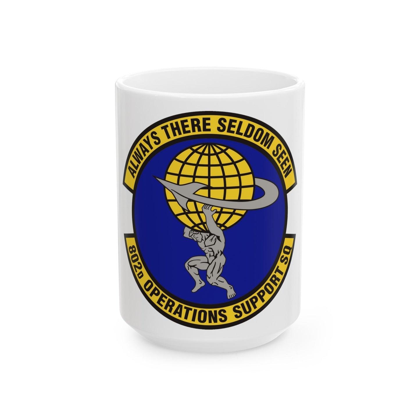 802d Operations Support Squadron (U.S. Air Force) White Coffee Mug-15oz-The Sticker Space