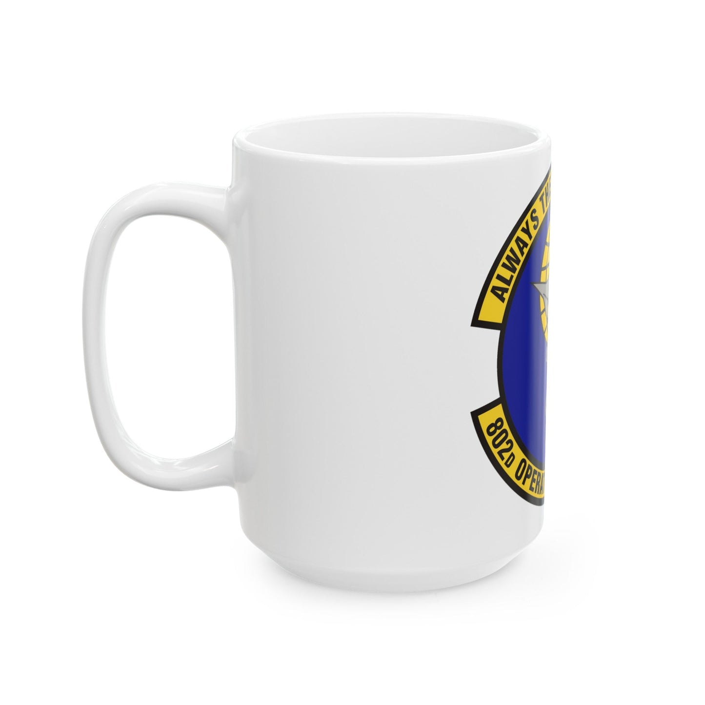 802d Operations Support Squadron (U.S. Air Force) White Coffee Mug-The Sticker Space